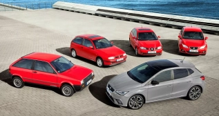 Seat Ibiza FR Aniversario con los anteriores Ibiza / SEAT