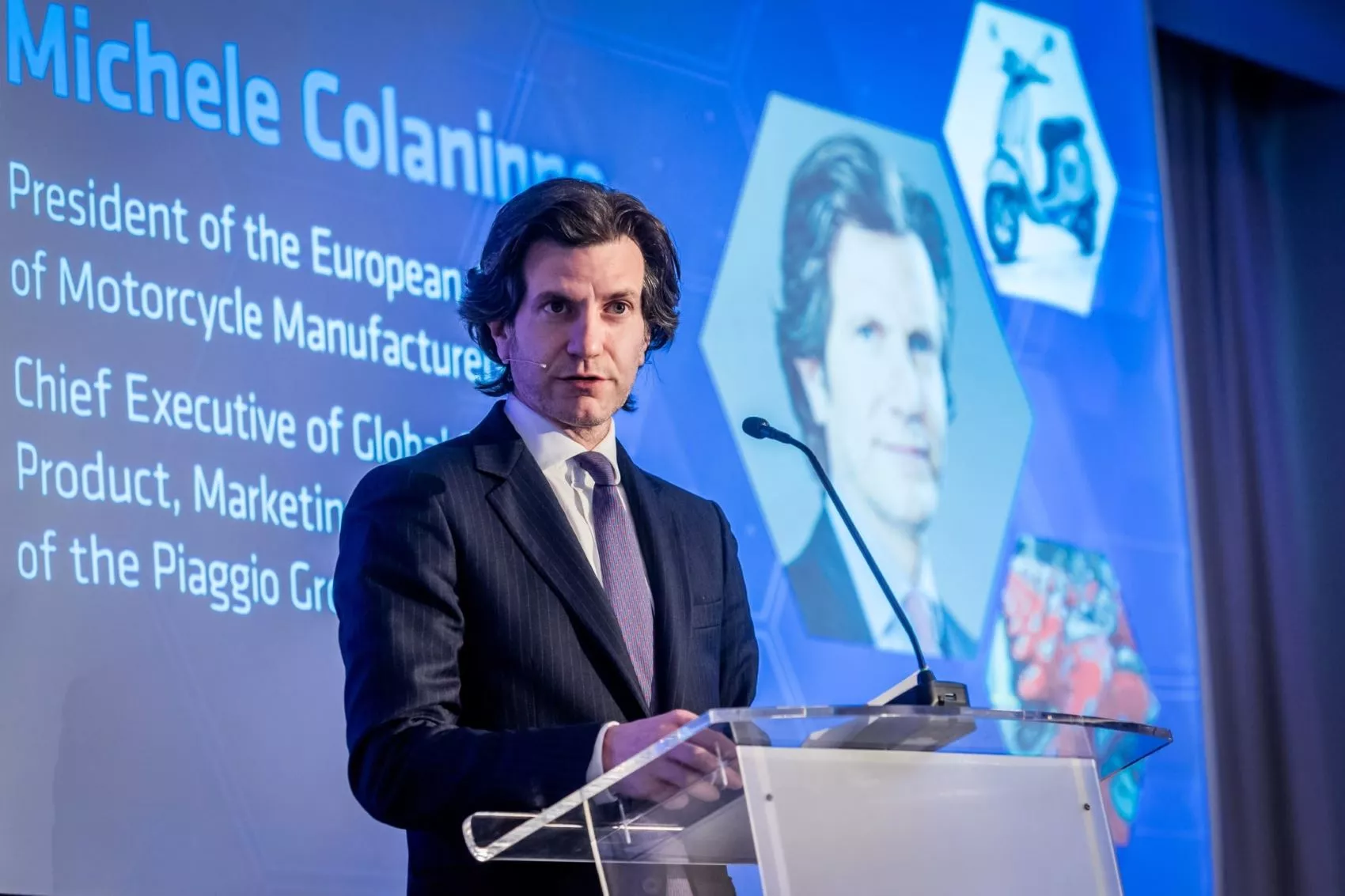 Michele Colaninno, presidente de ACEM y CEO de Piaggio