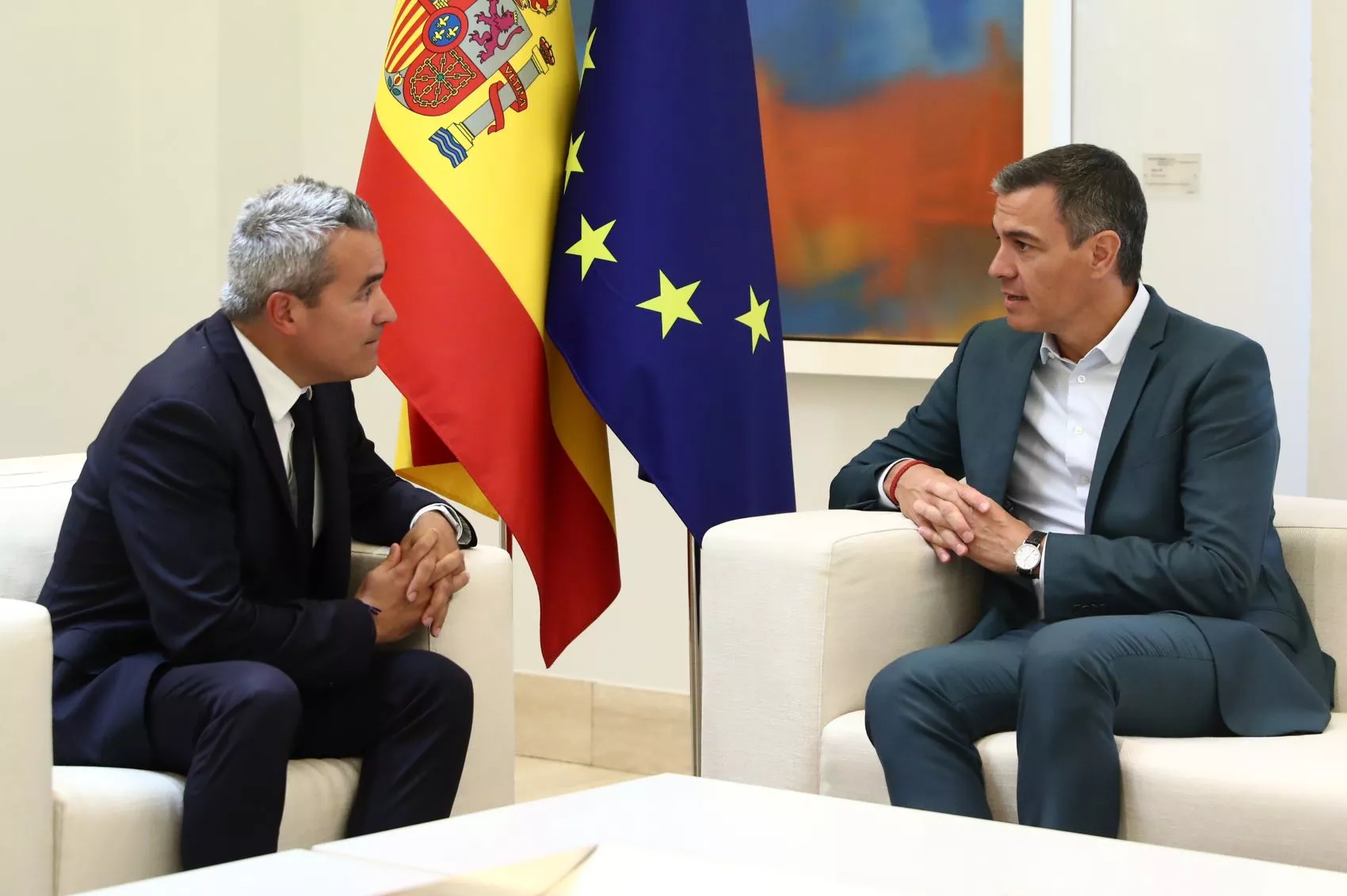 Josep Maria Recasens con Pedro Sánchez / ANFAC Josep Maria Recasens con Pedro Sánchez / ANFAC