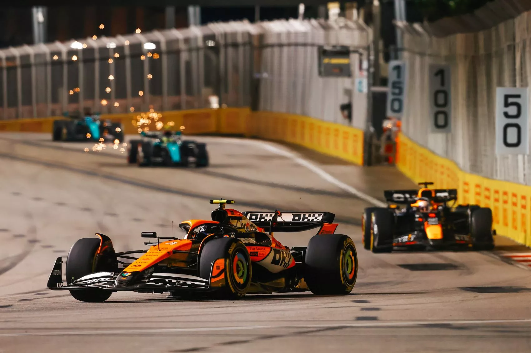 Lando Norris de McLaren en el GP de Singapur / X MCLAREN