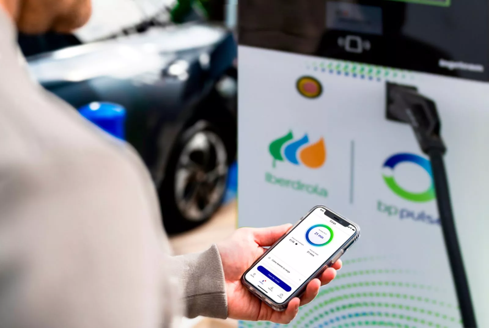 App bp pulse en un punto de carga