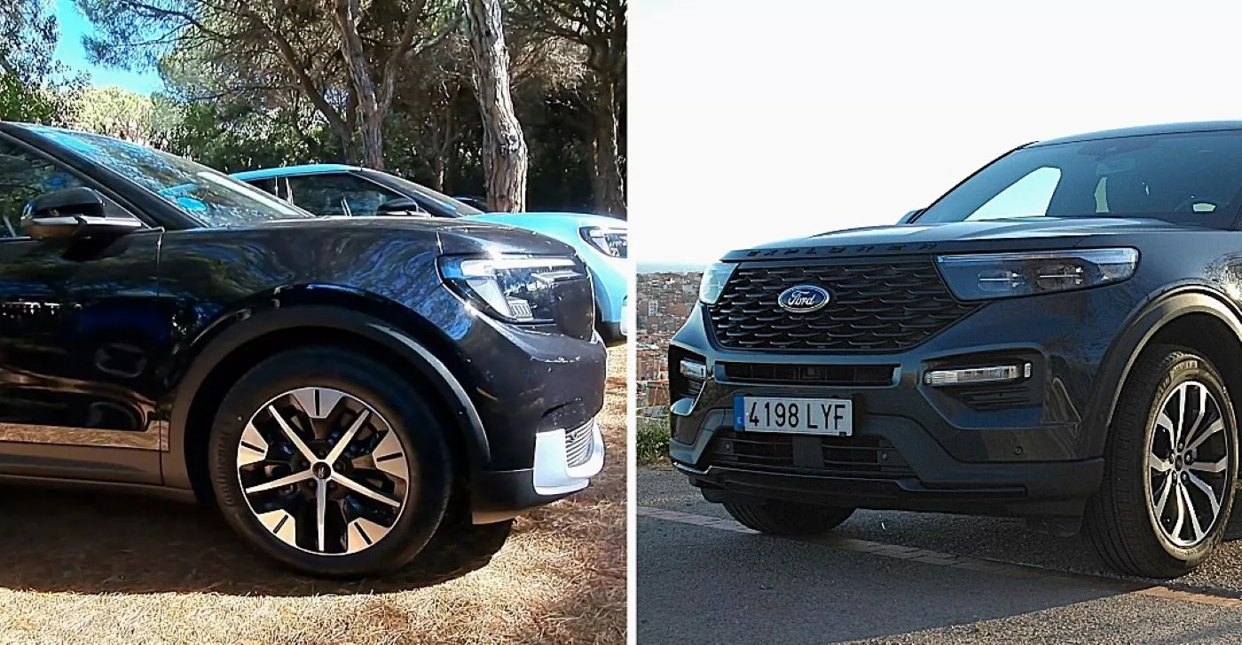 El nuevo Ford Explorer eléctrico con el anterior SUV