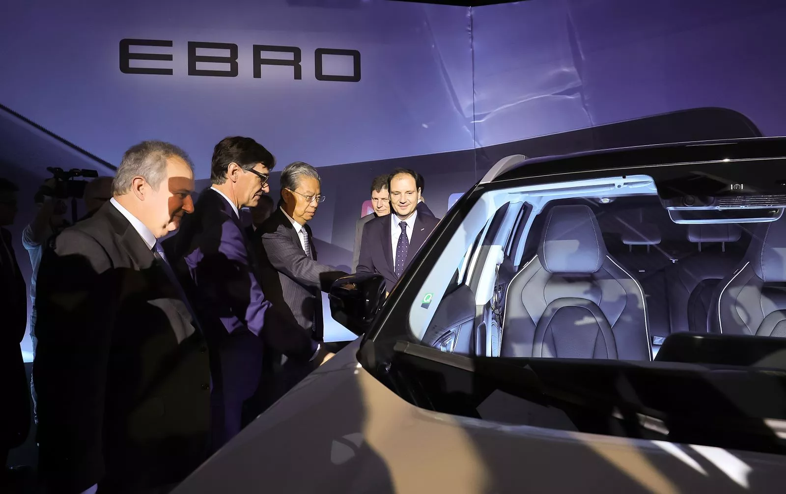 Jordi Hereu, Salvador Illa y el presidente de Chery