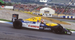 Nigel Mansell en 1991 en el circuito de Montmeló / JOSEP LOASO Nigel Mansell en 1991 en el circuito de Montmeló / JOSEP LOASO