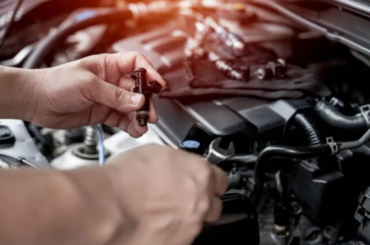 Inyectores de un modelo de coche de Hyundai