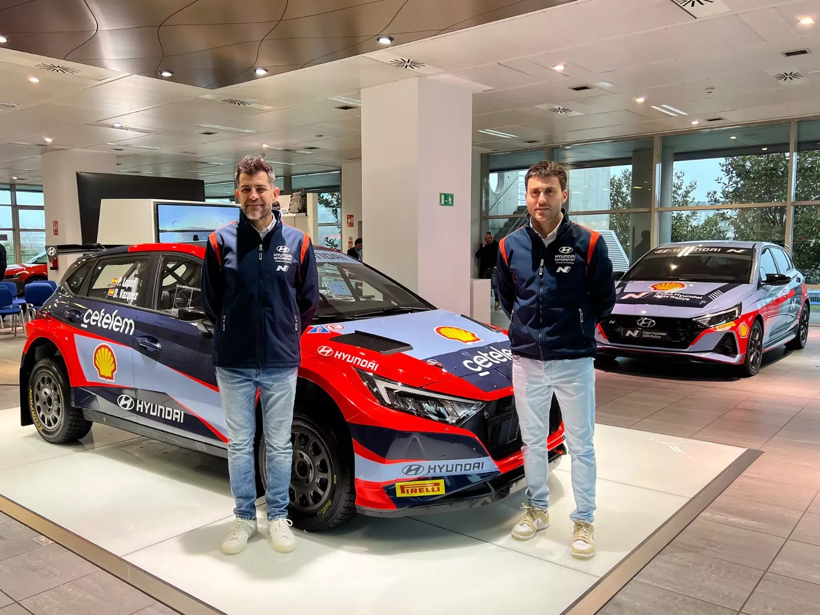 Pepe López y David Vázquez, pilotos de Hyundai