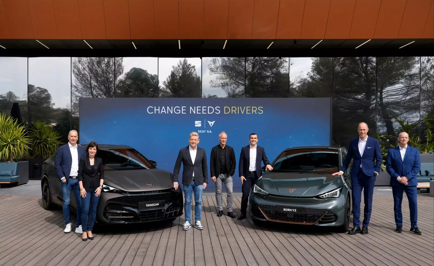 Wayne Griffiths y los vicepresidentes de Seat Wayne Griffiths y los vicepresidentes de Seat