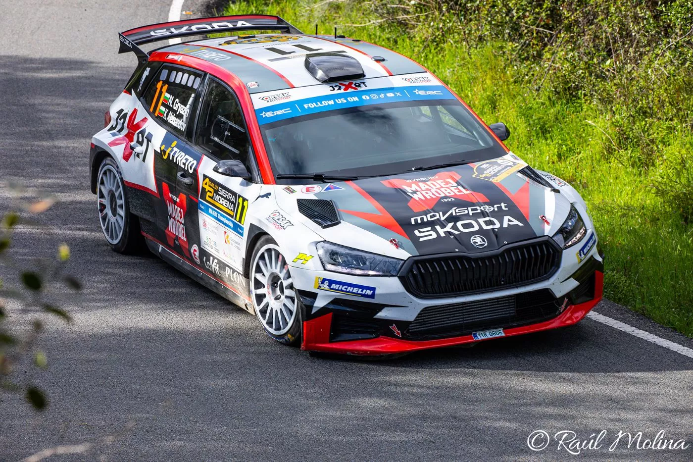 Gryazin , el piloto ganador del Rally Sierra Morena / RAÚL MOLINA