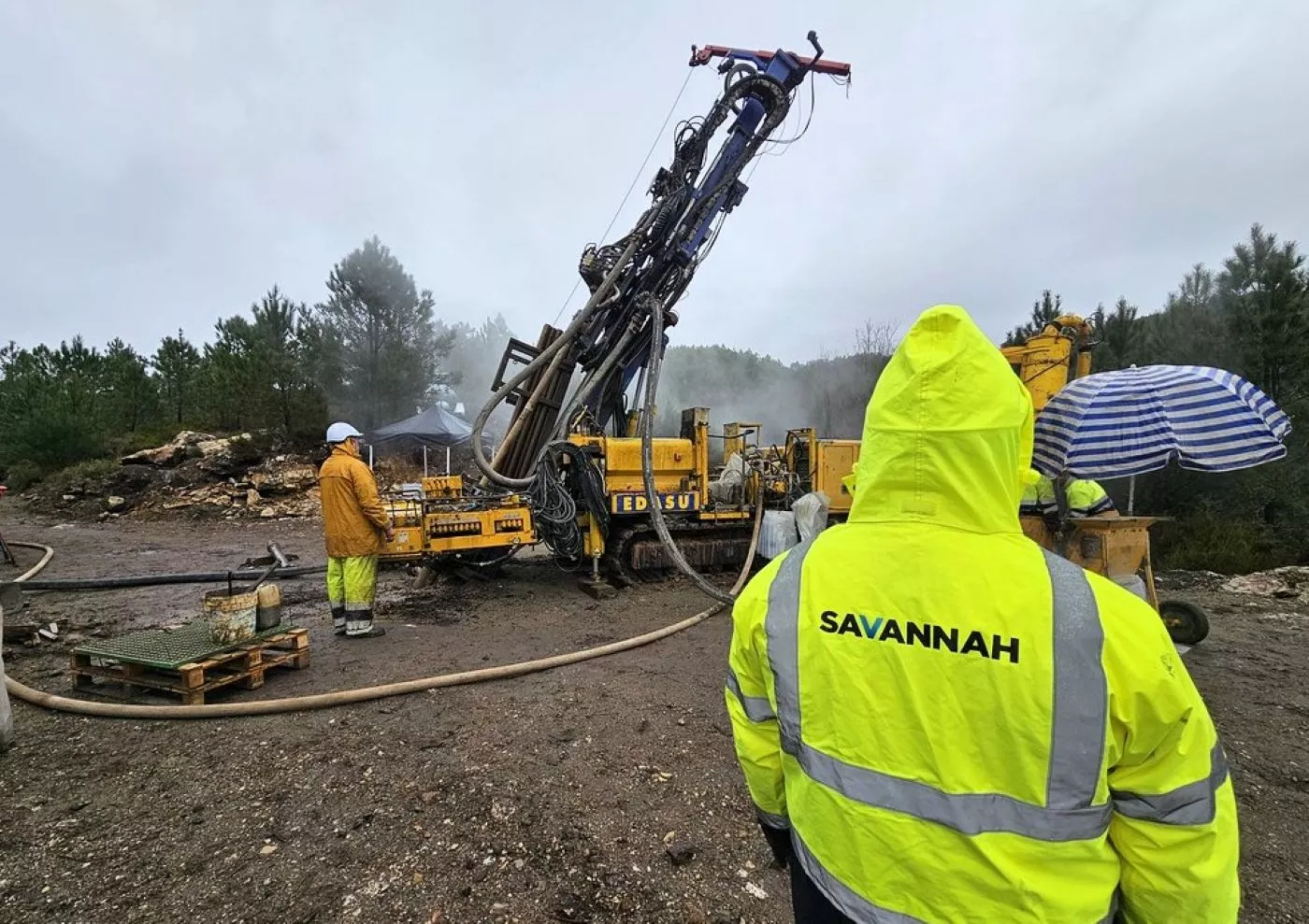 Trabajos de prospección de la mina de litio de Boticas (Portugal)