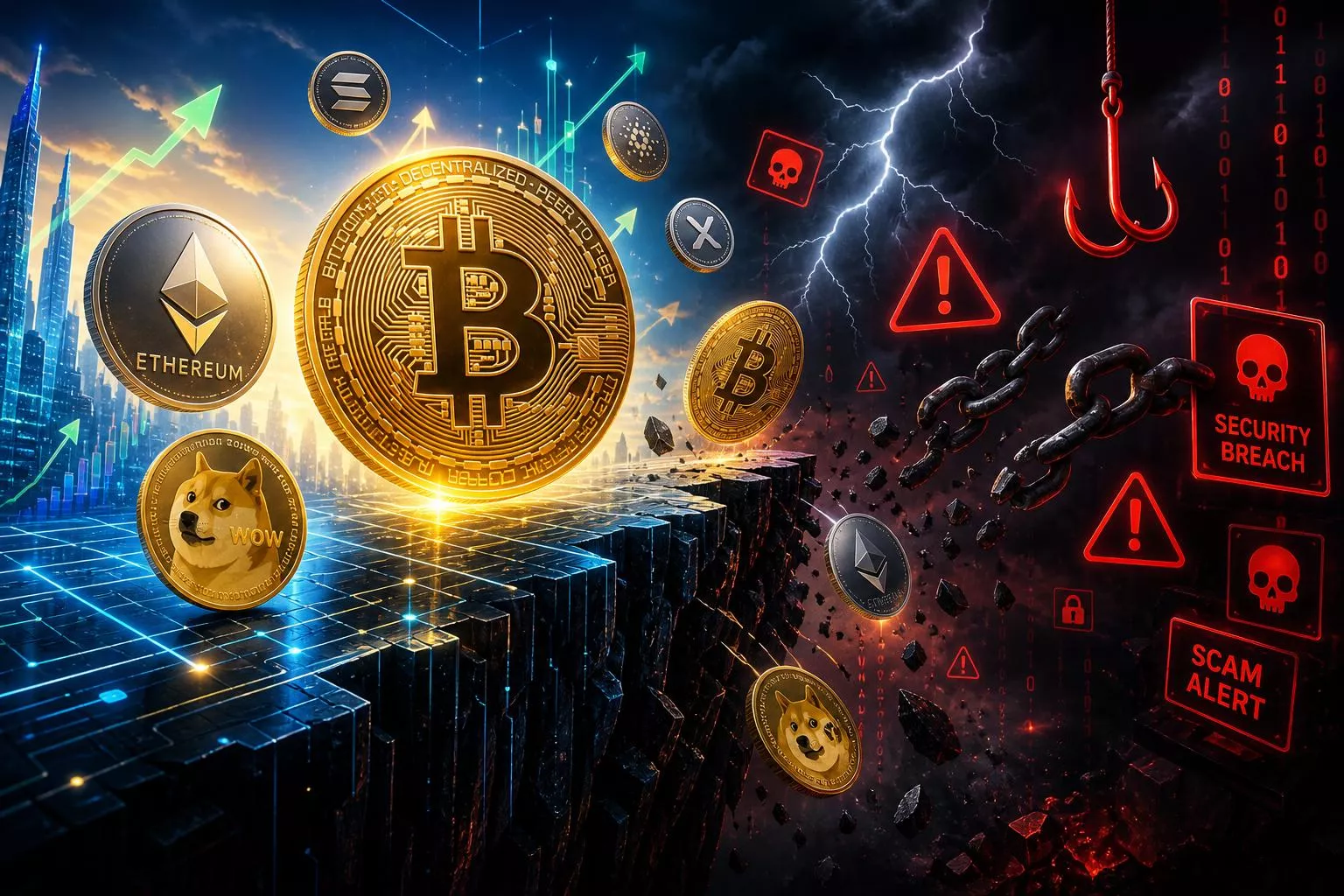 criptomonedas y juegos (imagen creada por IA) 