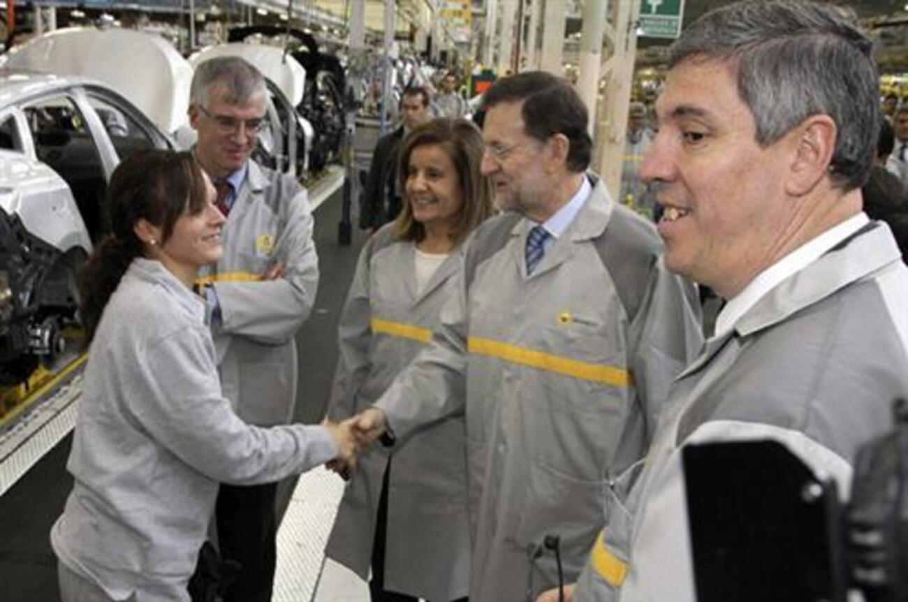 Mariano Rajoy, presidente del Gobierno, visitando una de las fábricas de Renault Mariano Rajoy, presidente del Gobierno, visitando una de las fábricas de Renault