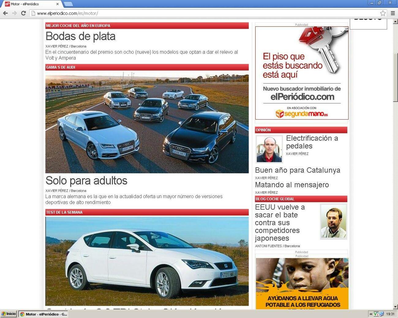 Captura del blog Coche Global en el Periódico de Catalunya