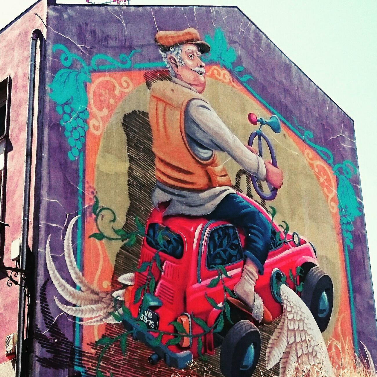 Los grafitis crean un universo de coches fantásticos