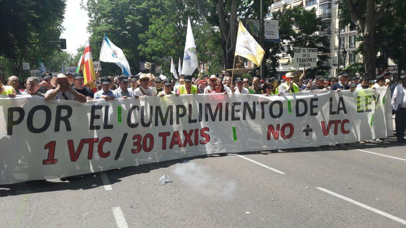Huelga del taxi contra la burbuja de Uber Huelga del taxi contra la burbuja de Uber