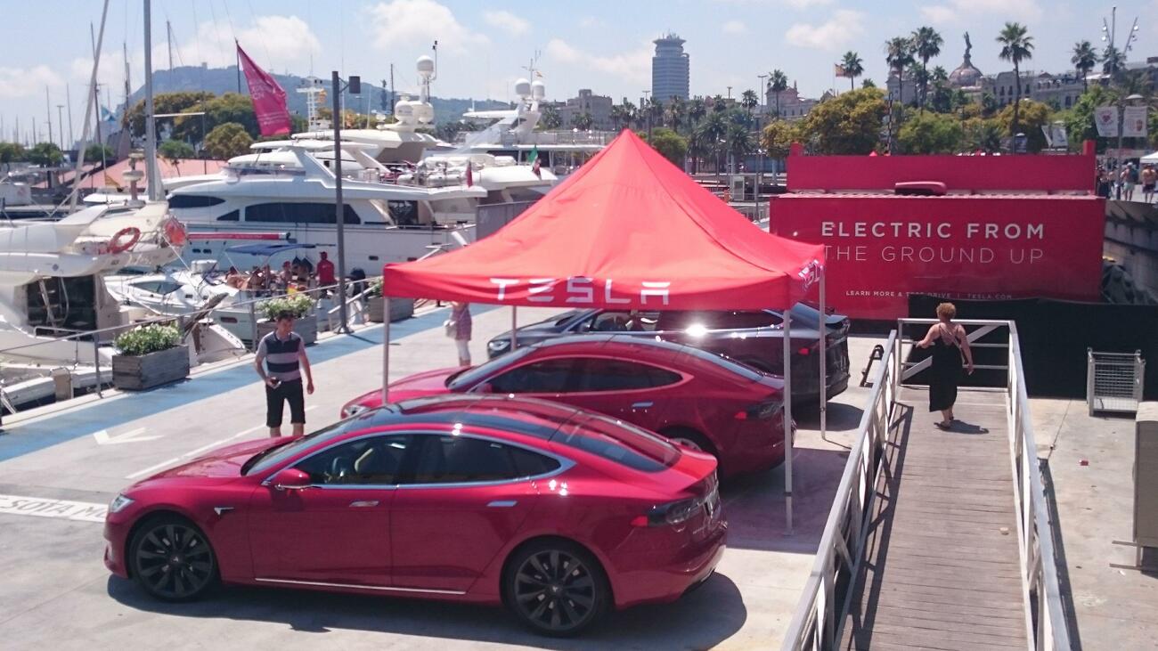 Stand de Tesla en Barcelona Stand de Tesla en Barcelona