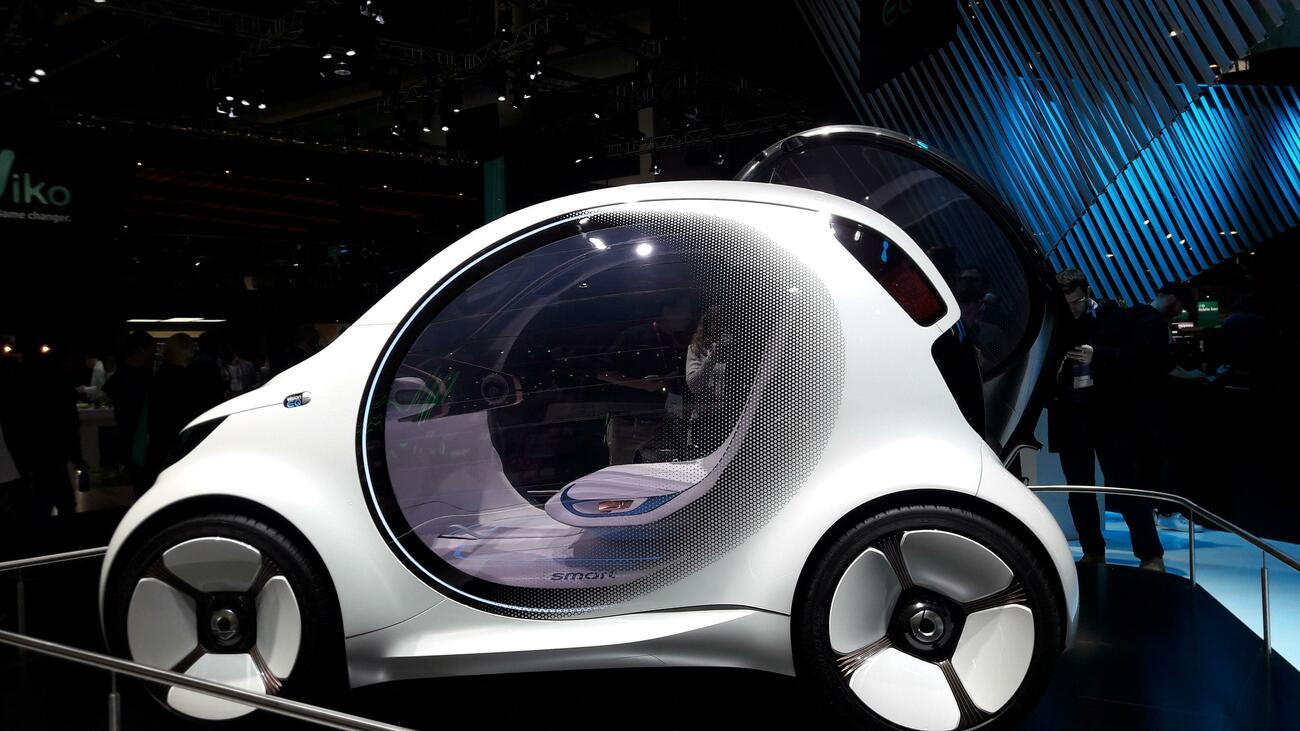 Prototipo de coche eléctrico y conectado en el Mobile World Congress de Barcelona Prototipo de coche eléctrico y conectado en el Mobile World Congress de Barcelona