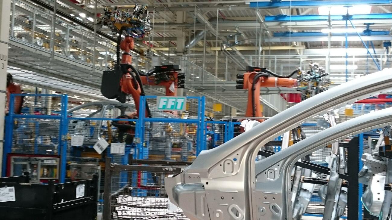 Interior de una fábrica de vehículos de Barcelona