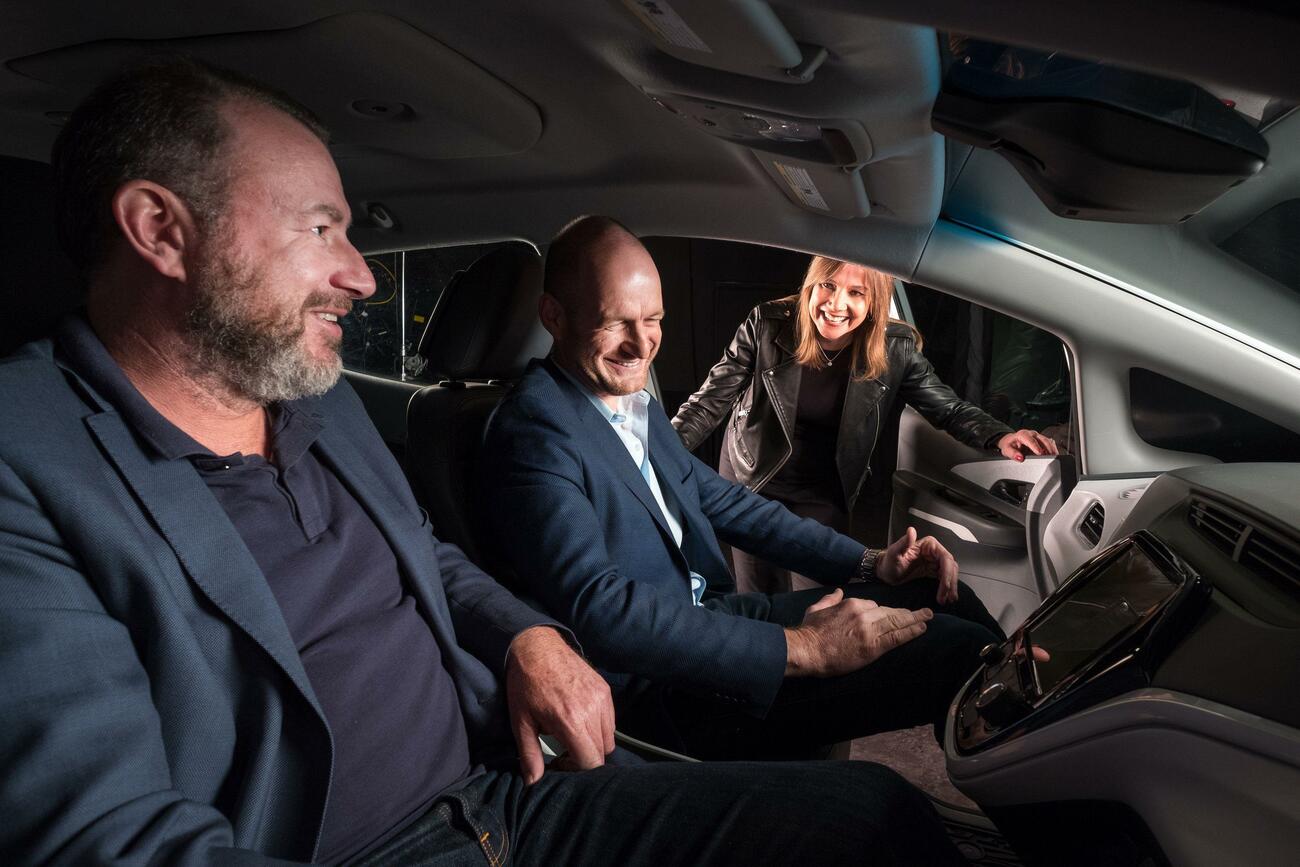 Mary Barra, en la presentación del acuerdo con SoftBank sobre el coche autónomo Mary Barra, en la presentación del acuerdo con SoftBank sobre el coche autónomo