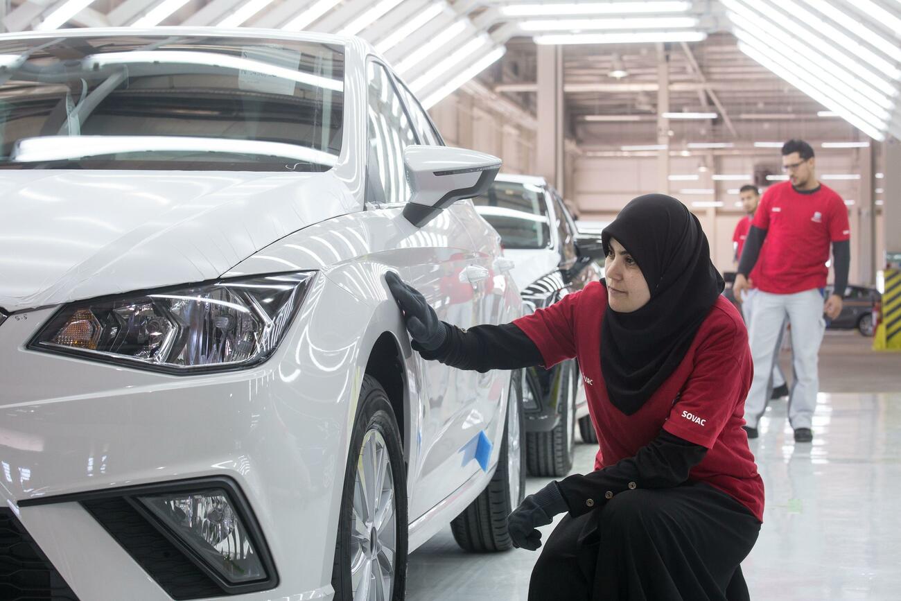 Control de un coche de Seat ensamblado en Argelia Control de un coche de Seat ensamblado en Argelia