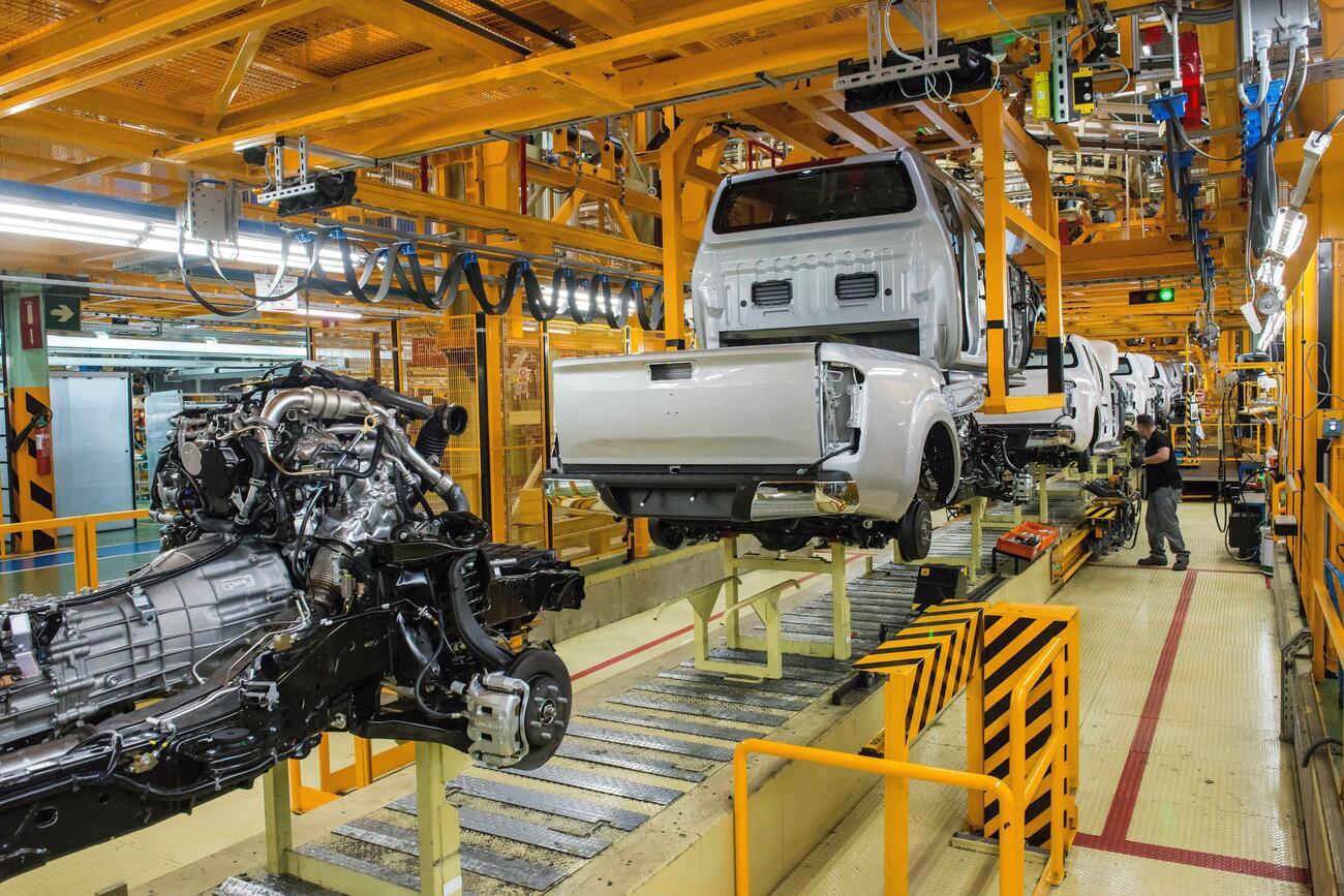 La pick up en la fábrica Nissan de la Zona Franca La pick up en la fábrica Nissan de la Zona Franca