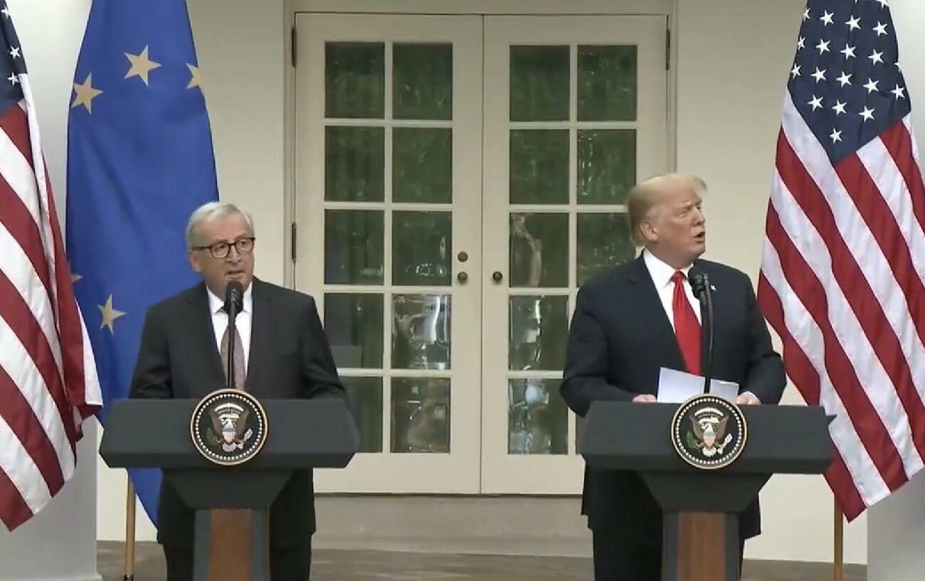 Donald Trump y Jean-Claude Juncker en Washington Donald Trump y Jean-Claude Juncker en Washington