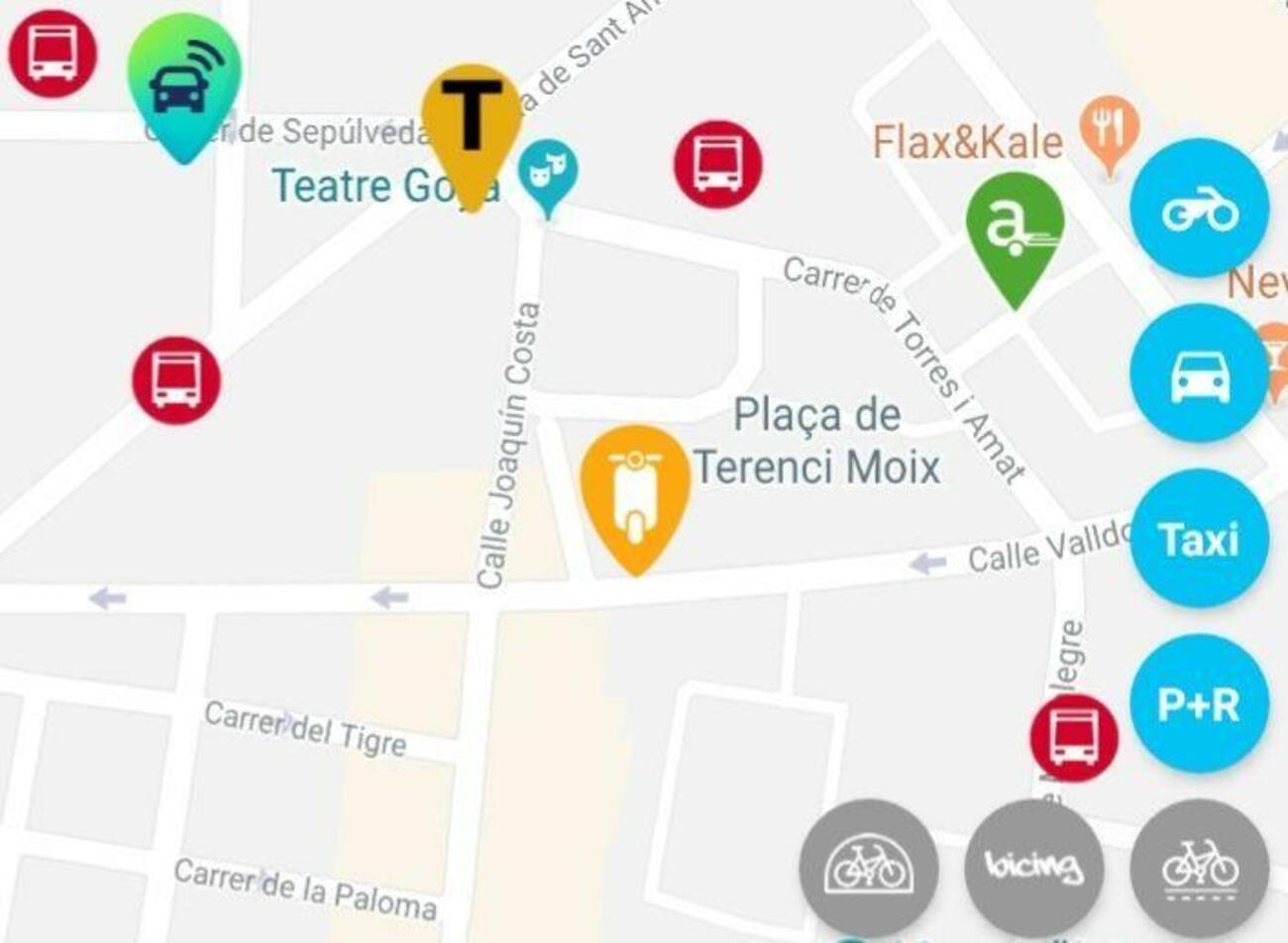 Captura de la app AMB Mobilitat de Barcelona