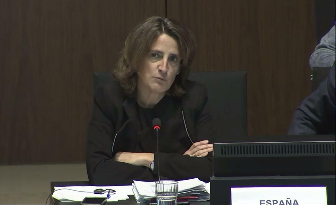 Teresa Ribera en el consejo de Ministros de Medio Ambiente
