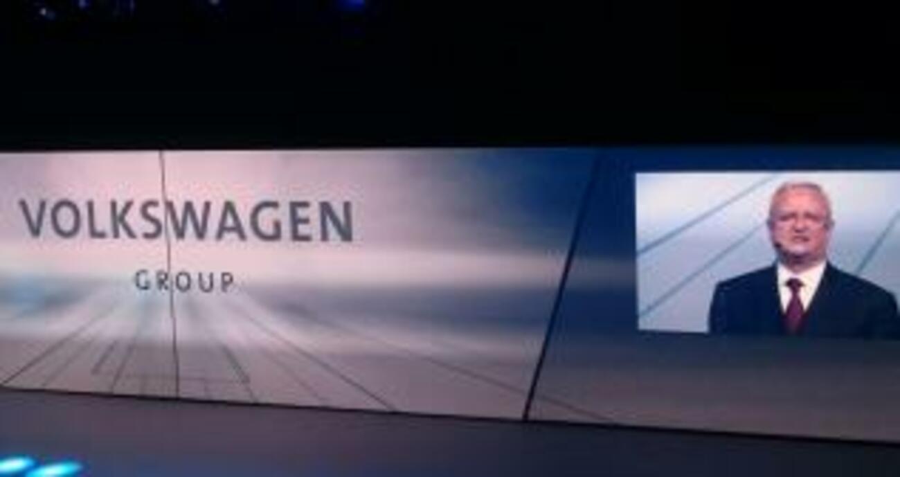 La última aparición en público del entonces presidente de Volkswagen, Martin Winterkorn