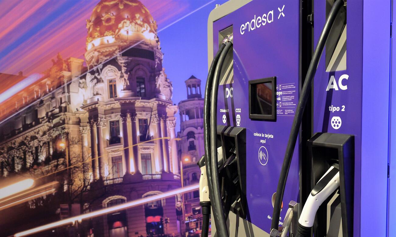 Punto de carga de coches eléctricos de Endesa