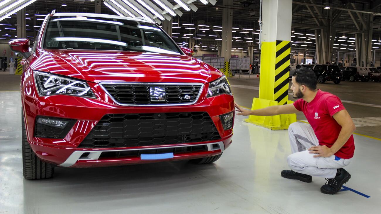 Modelo Ateca en una fábrica de Seat en Argelia