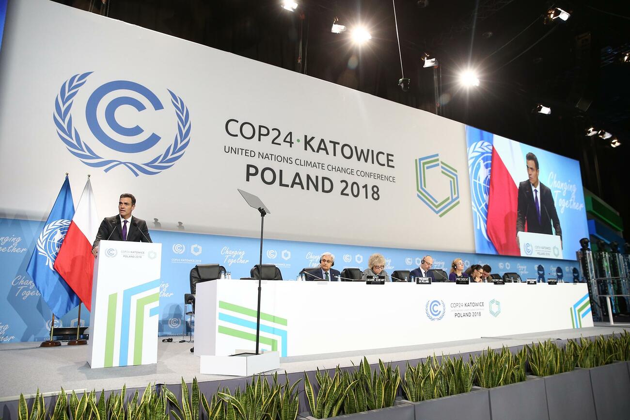 Pedro Sánchez en la Cumbre del Cambio Climático Cop24 de Katowice