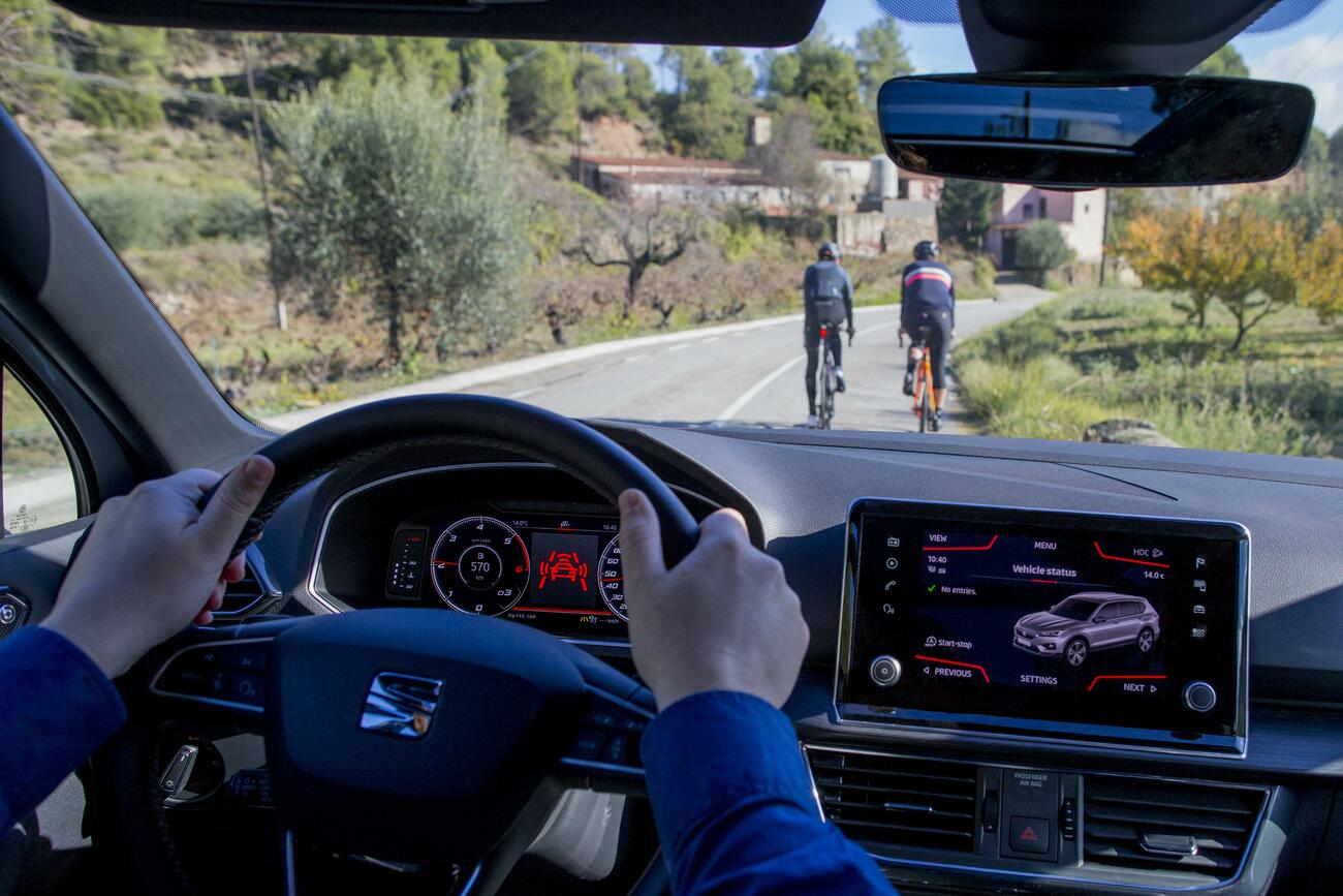 Sistema de protección de ciclistas del Seat Tarraco