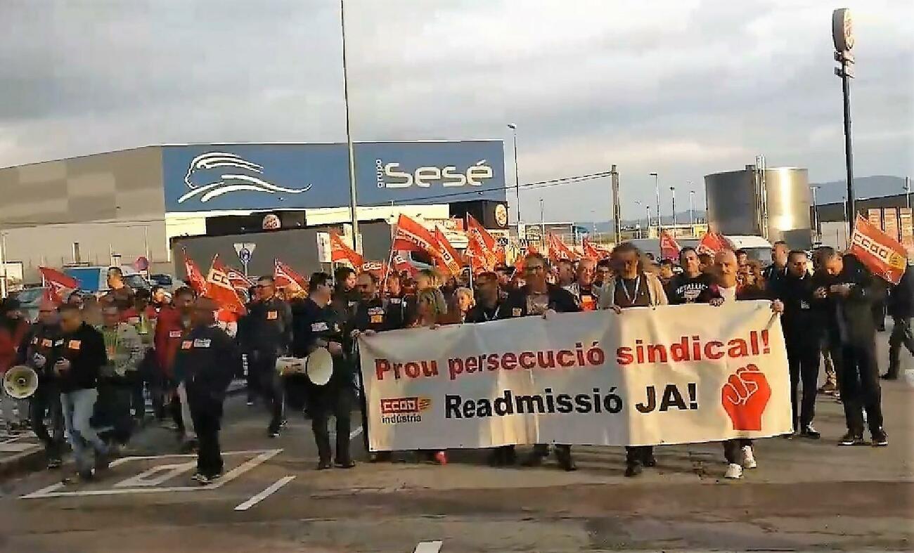 Protesta de los trabajadores de SLM Sesé