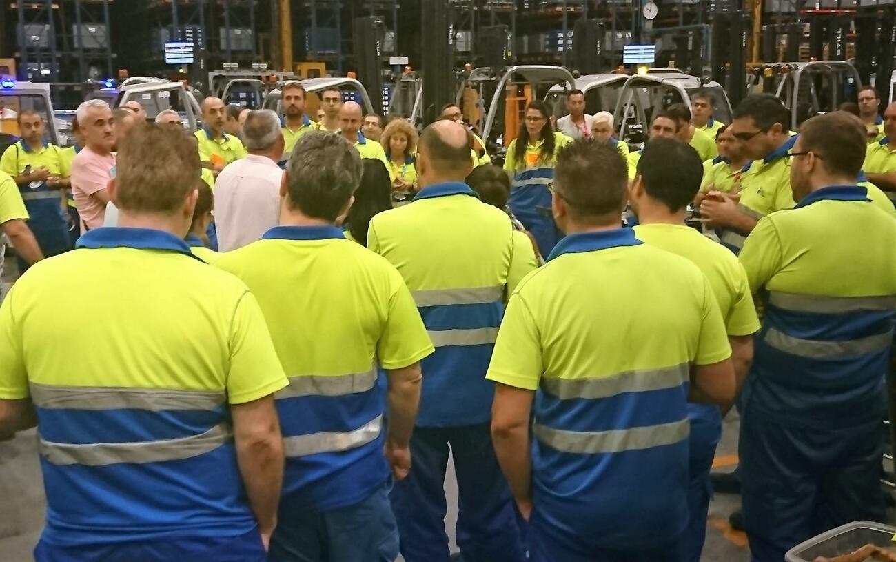 Protesta de trabajadores de SLM Sesé, proveedor logístico de Seat Protesta de trabajadores de SLM Sesé, proveedor logístico de Seat