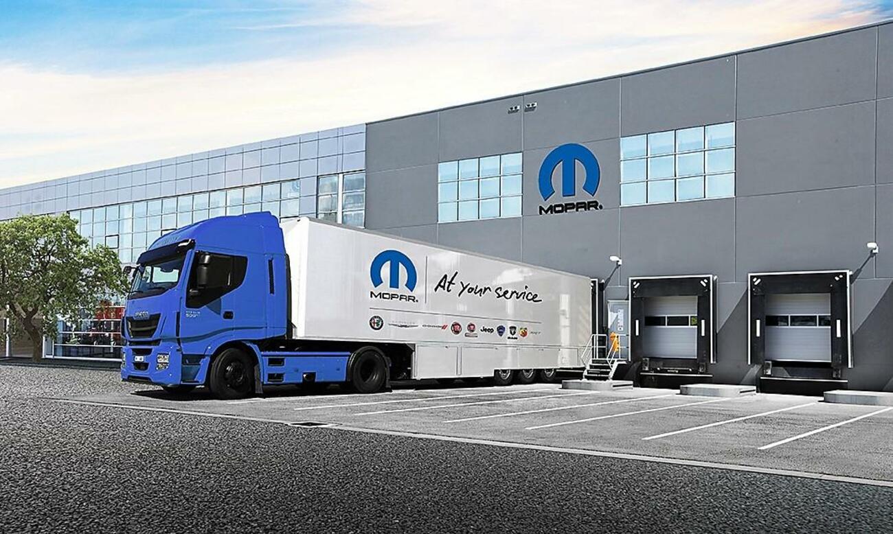 Fábrica de Fiat reconvertida en centro logístico de Mopar en Rivalta (Turín)