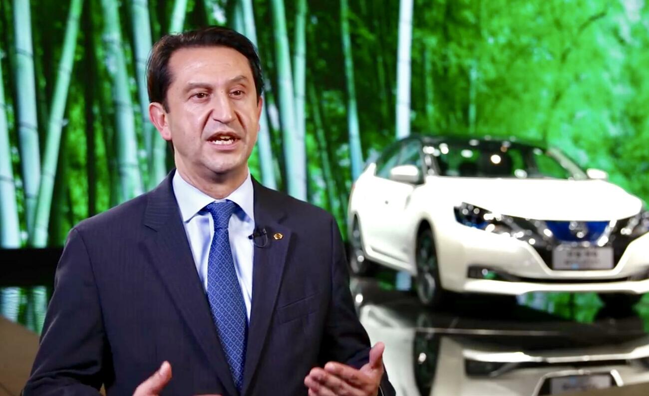 José Muñoz, en una presentación en 2018 antes de presentar su dimisión en Nissan