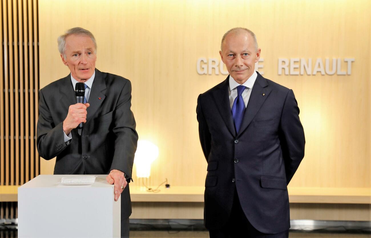 El presidente de Renault, Jean-Dominique Senard, y el consejero delegado, Thierry Bolloré El presidente de Renault, Jean-Dominique Senard, y el consejero delegado, Thierry Bolloré