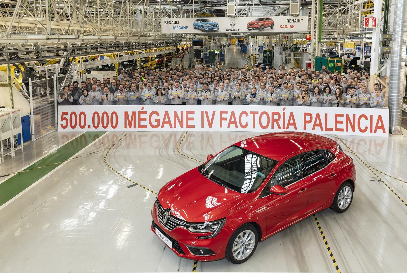 Unidad número 500.000 del Renault Mégane producido en Palencia desde 2015