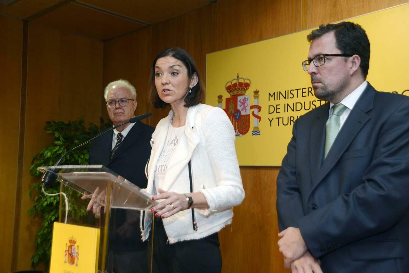 Reyes Maroto con Raül Blanco (derecha) y Galo Gutiérrez Reyes Maroto con Raül Blanco (derecha) y Galo Gutiérrez