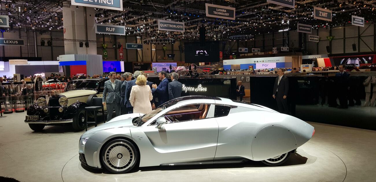 Presentación del Hispano Suiza Carmen en el Salón de Ginebra