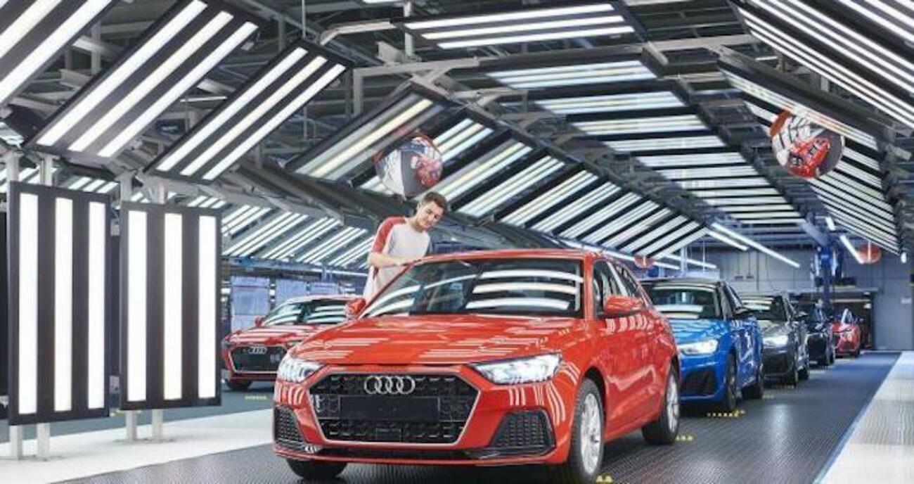 Línea de montaje del Audi A1 en la planta de Seat de Martorell