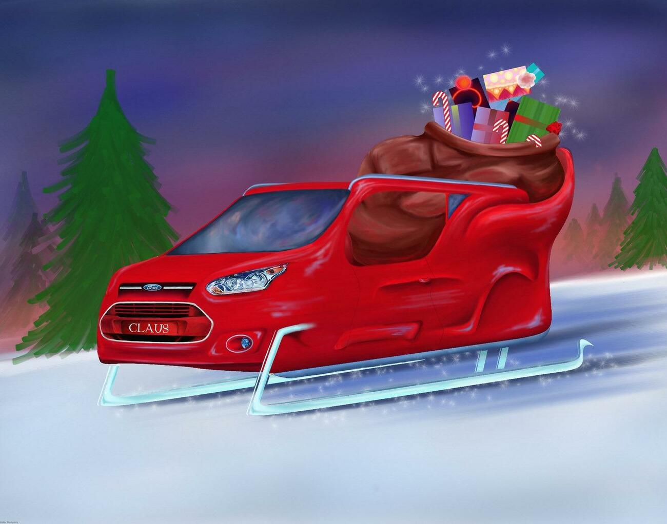 Un Coche Electrico Como Nuevo Trineo De Santa Claus