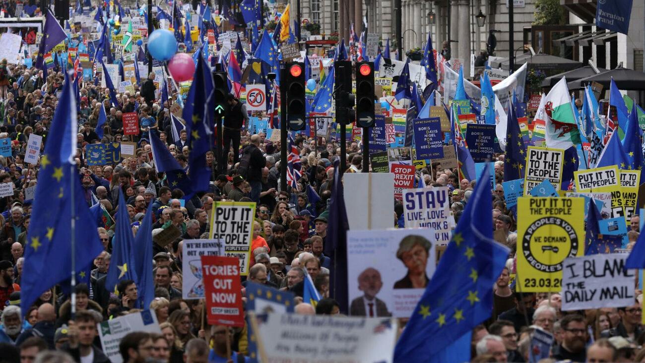 Manifestación en contra del Brexit en Londres