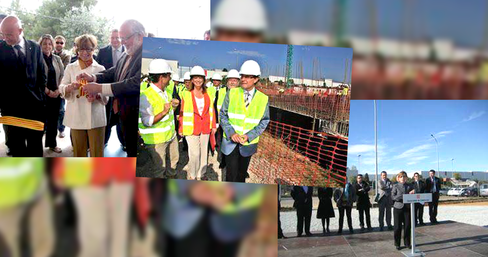 Visitas de miembros del Govern al centro de formación para el sector del automóvil de Cataluña en Martorell en construcción