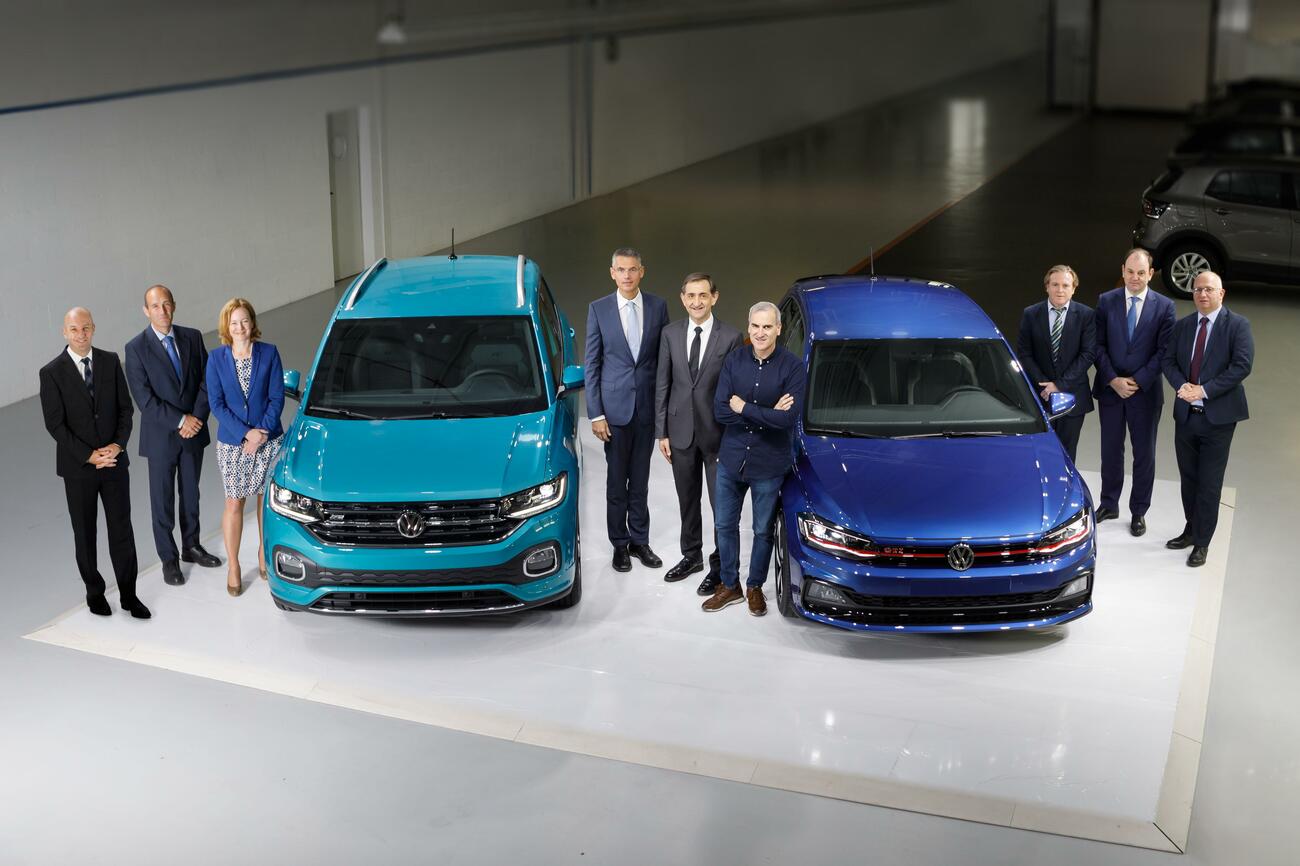 La dirección y el presidente del comité de Volkswagen Navarra