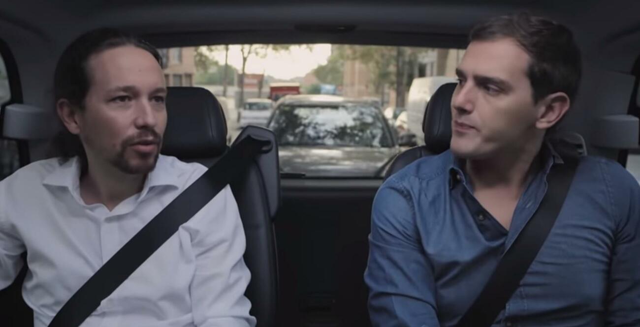 Pablo Iglesias y Albert Rivera conversan en un vehículo / La Sexta (Salvados)