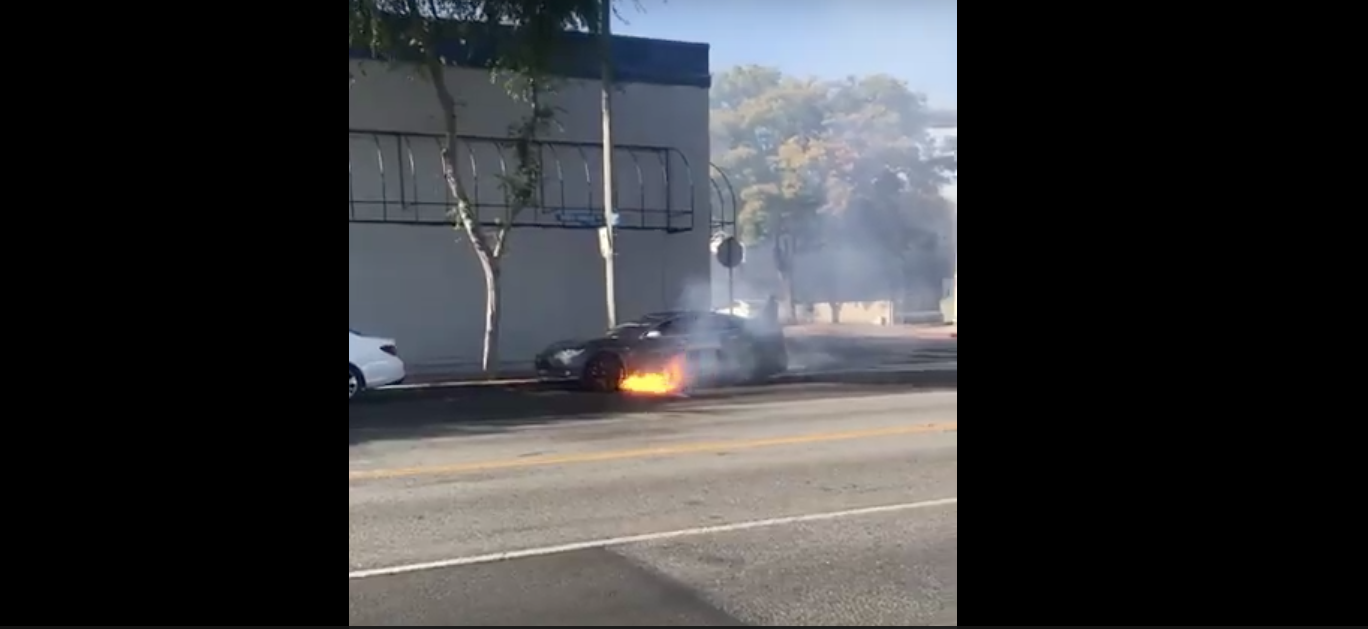 Incendio de un Tesla Model S