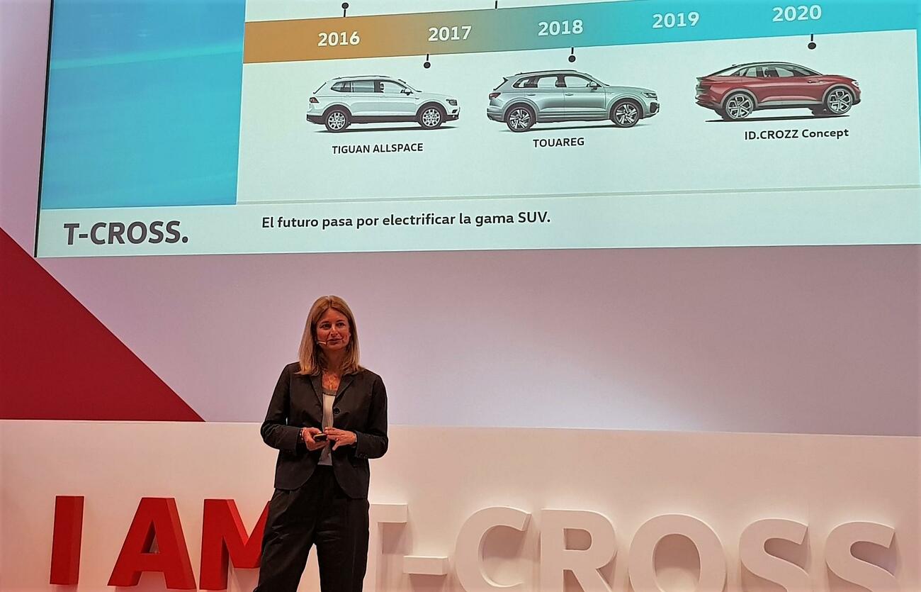 La directora de Volkswagen España, Laura Ros, en la presentación del T-Cross La directora de Volkswagen España, Laura Ros, en la presentación del T-Cross
