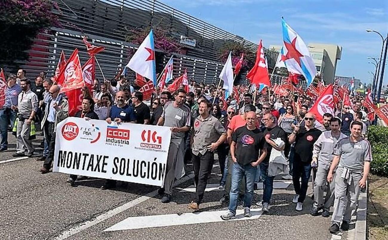 Manifestación de trabajadores de PSA en Vigo / CCOO
