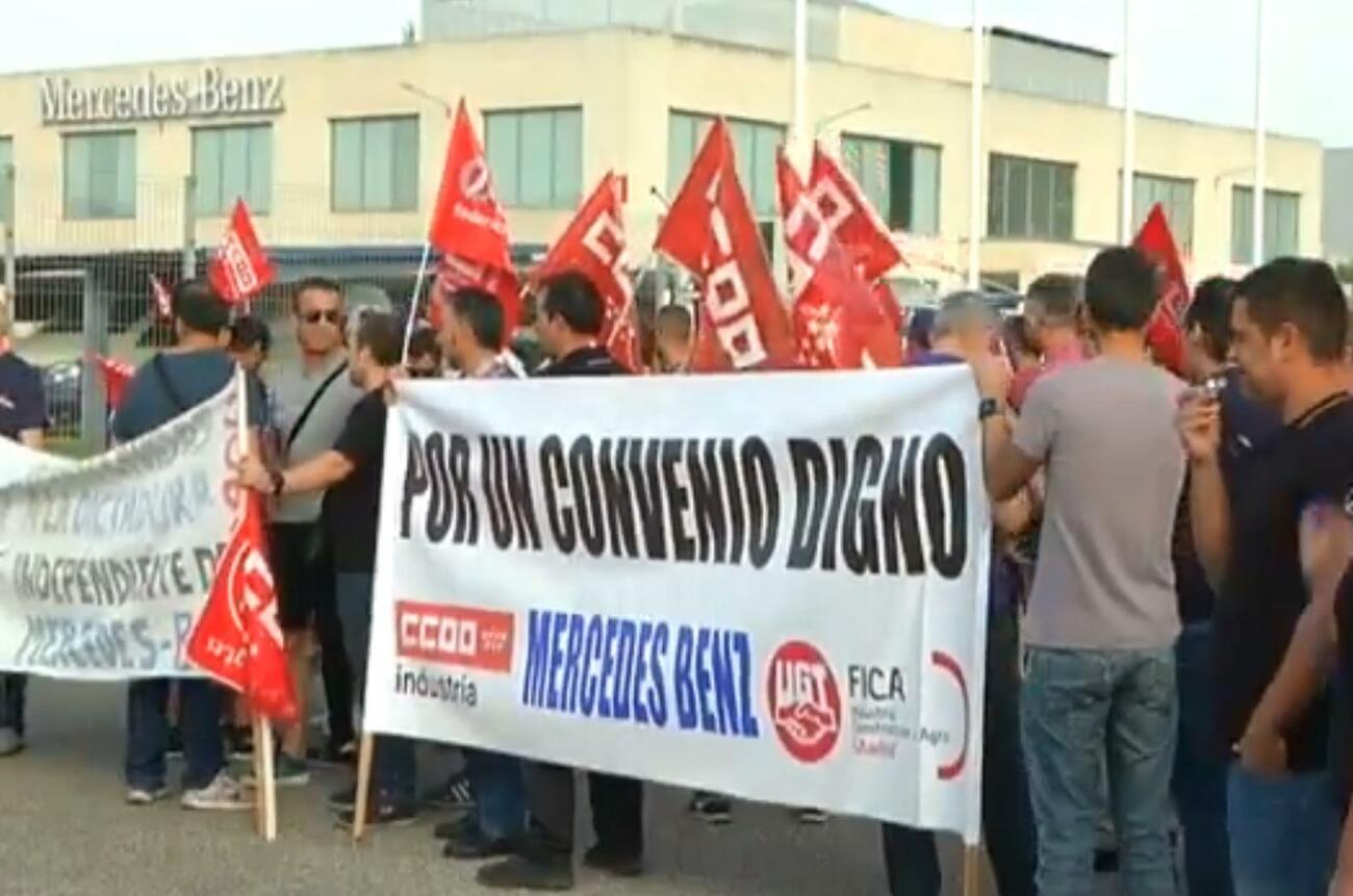 Huelga en el centro de recambios de Mercedes